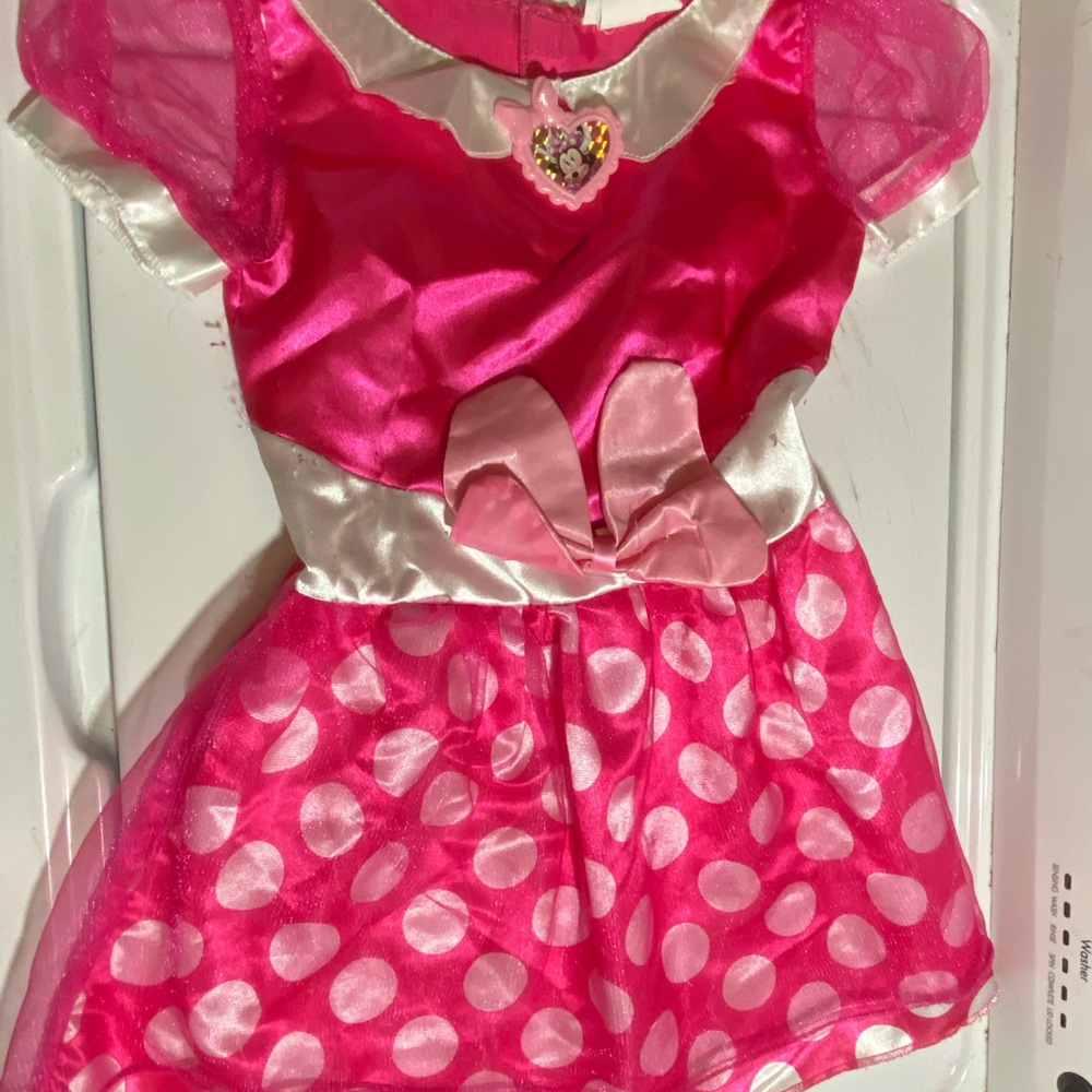Minnie Mouse Pink Polka Dot Kids Dress